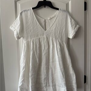 Mustard Seed White V-Neck Romper